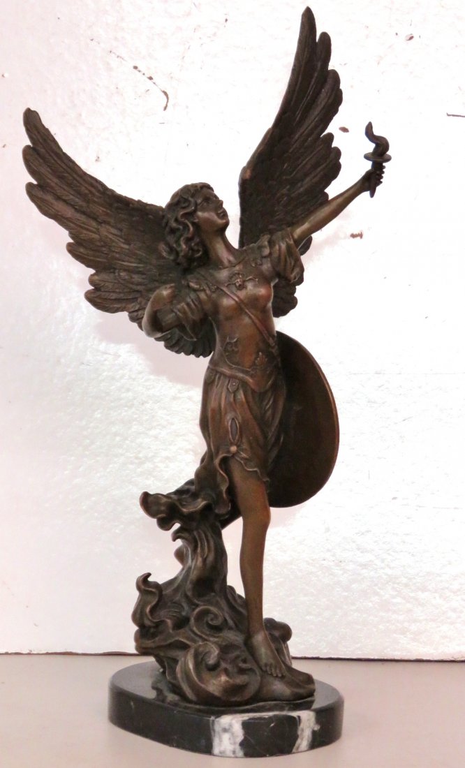 20" BRONZE STATUE of WINGED VICTORY (1 of 5)