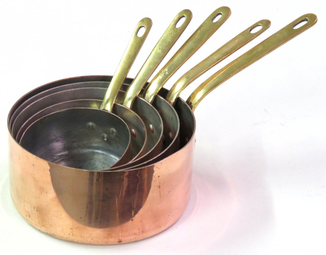 5 HAVARD TIN LINED COPPER POTS (1 of 3)