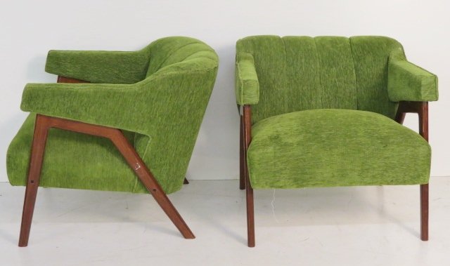 Pair VLADIMIR KAGAN STYLE LOUNGE CHAIRS (1 of 6)