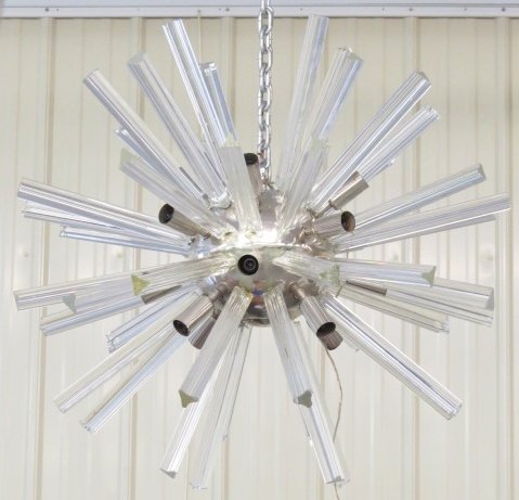 CHROME & GLASS SPUTNIK STARBURST CHANDELIER (1 of 2)