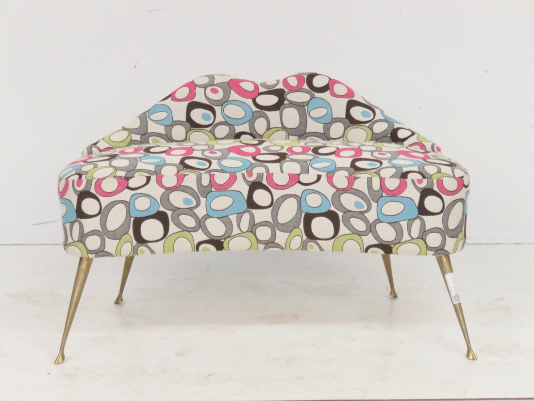 ITALIAN MODERN BRASS LEG CHILDRENS SETTEE (1 of 4)