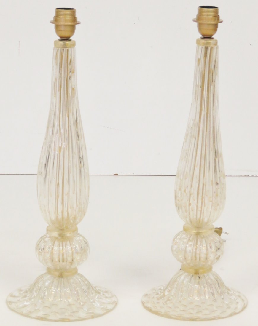 Pair MURANO GOLD FLEX TABLE LAMPS (1 of 3)