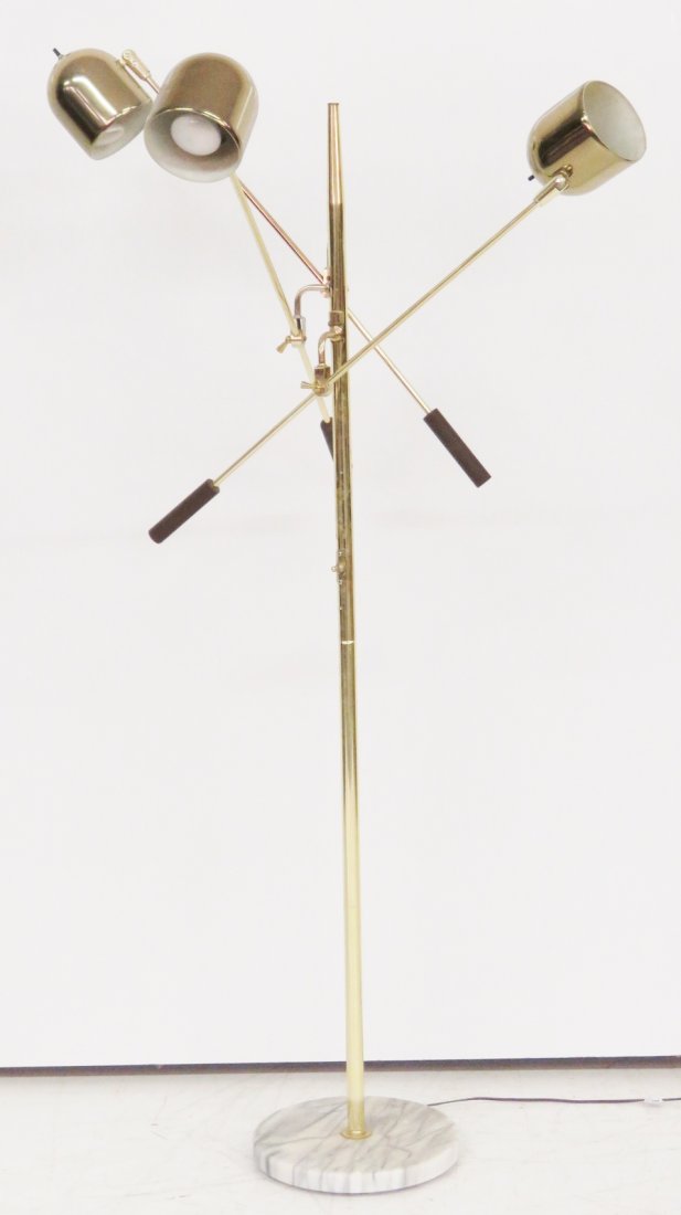 MODERN BRASS TRIENALLE STYLE FLOOR LAMP (1 of 5)