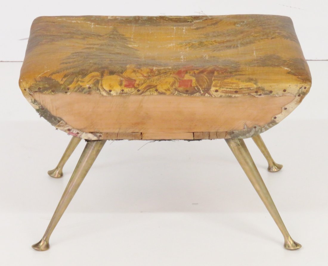 ITALIAN MODERN BRASS LEG STOOL (1 of 4)