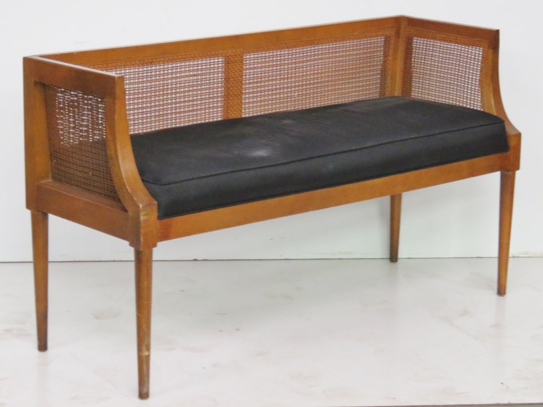 MID CENTURY MODERN CANED BENCH (1 of 5)