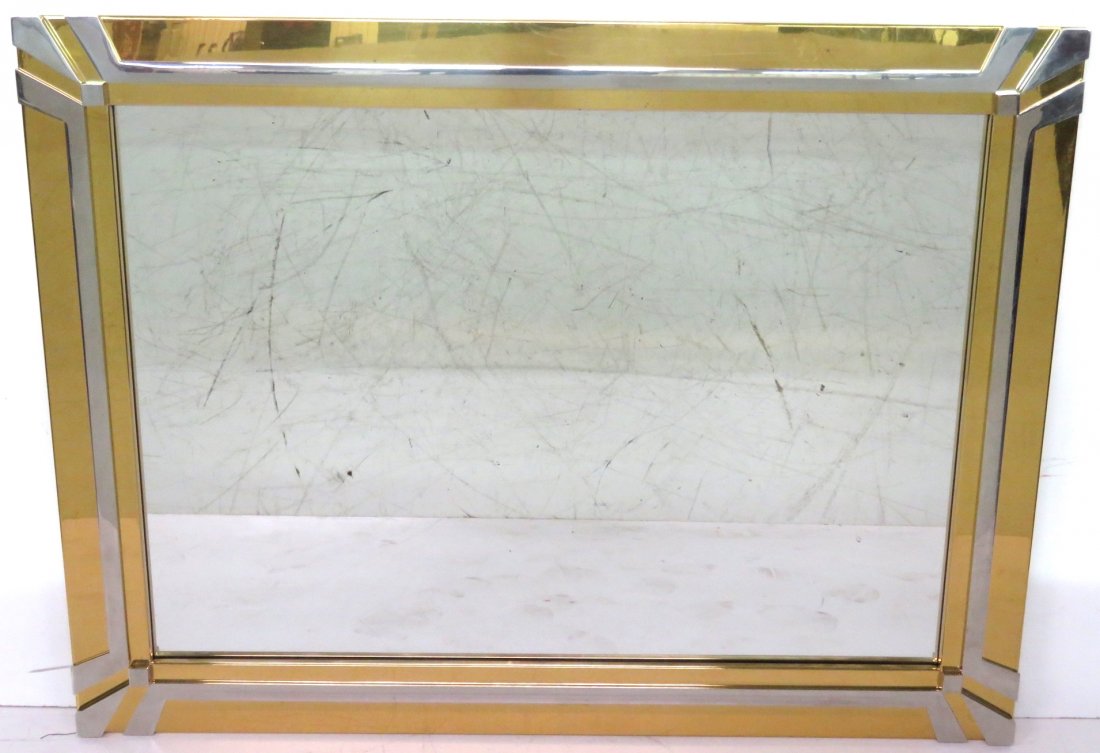 ROMEO REGA STYLE 36" X 48" CHROME & BRASS MIRROR (1 of 4)