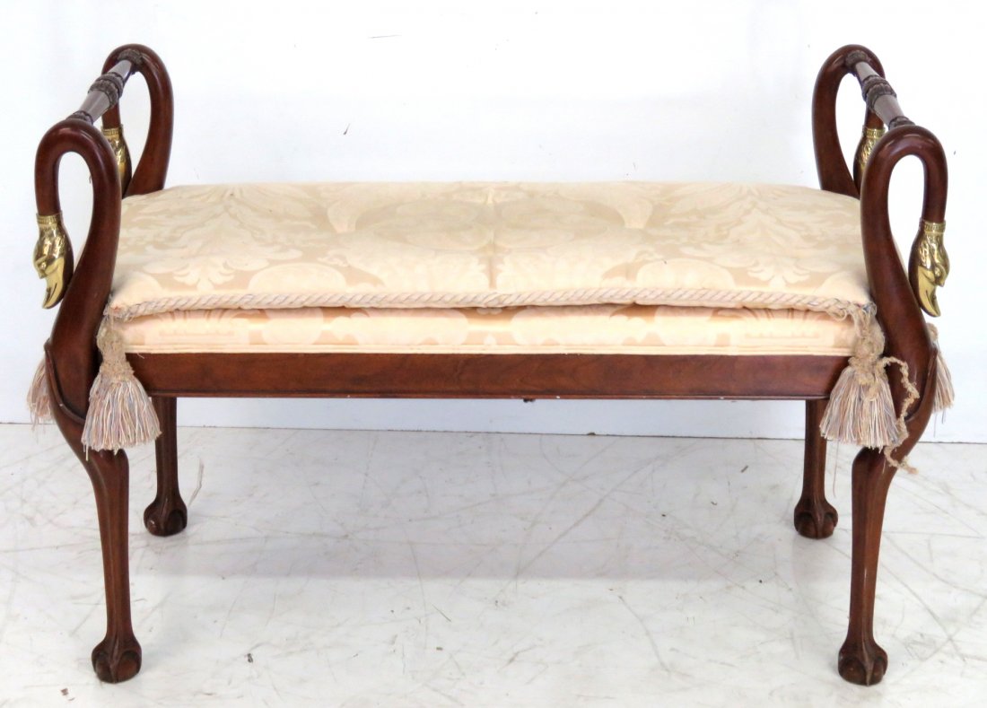 BAKER MCMILLEN COLLECTION NEOCLASSICAL STYLE BENCH (1 of 3)