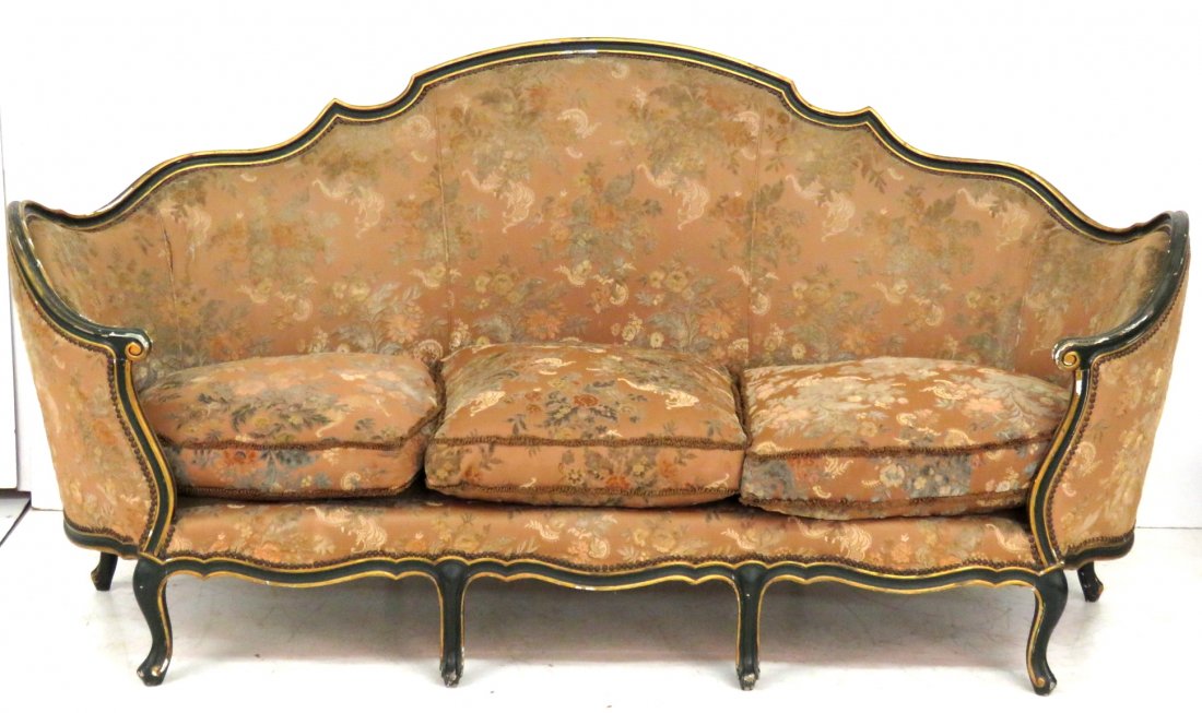 ANTIQUE ITALIAN PAINTED & CARVED SOFA (1 of 7)