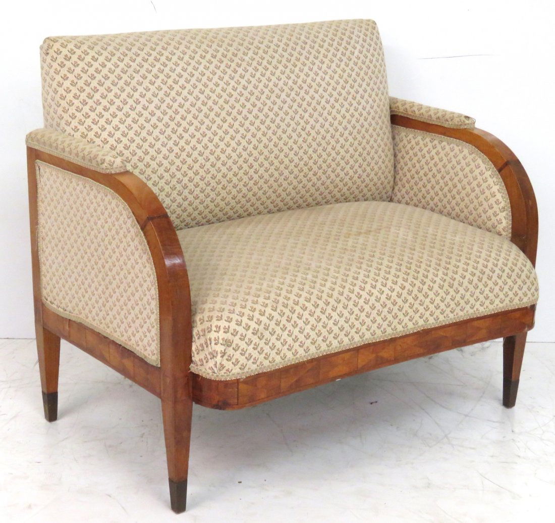 FRENCH ART DECO INLAID SOFA (1 of 5)