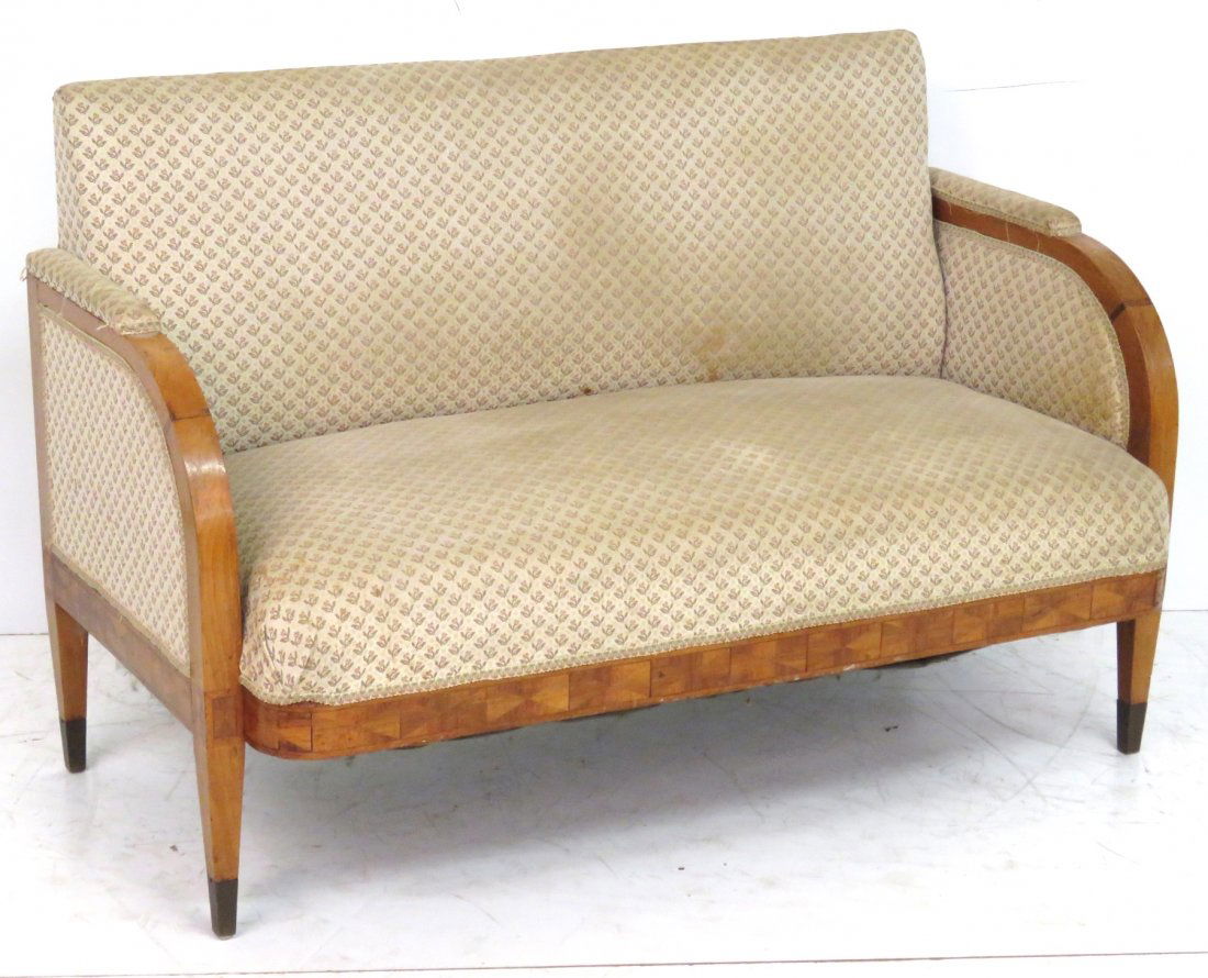 FRENCH ART DECO INLAID SOFA (1 of 5)