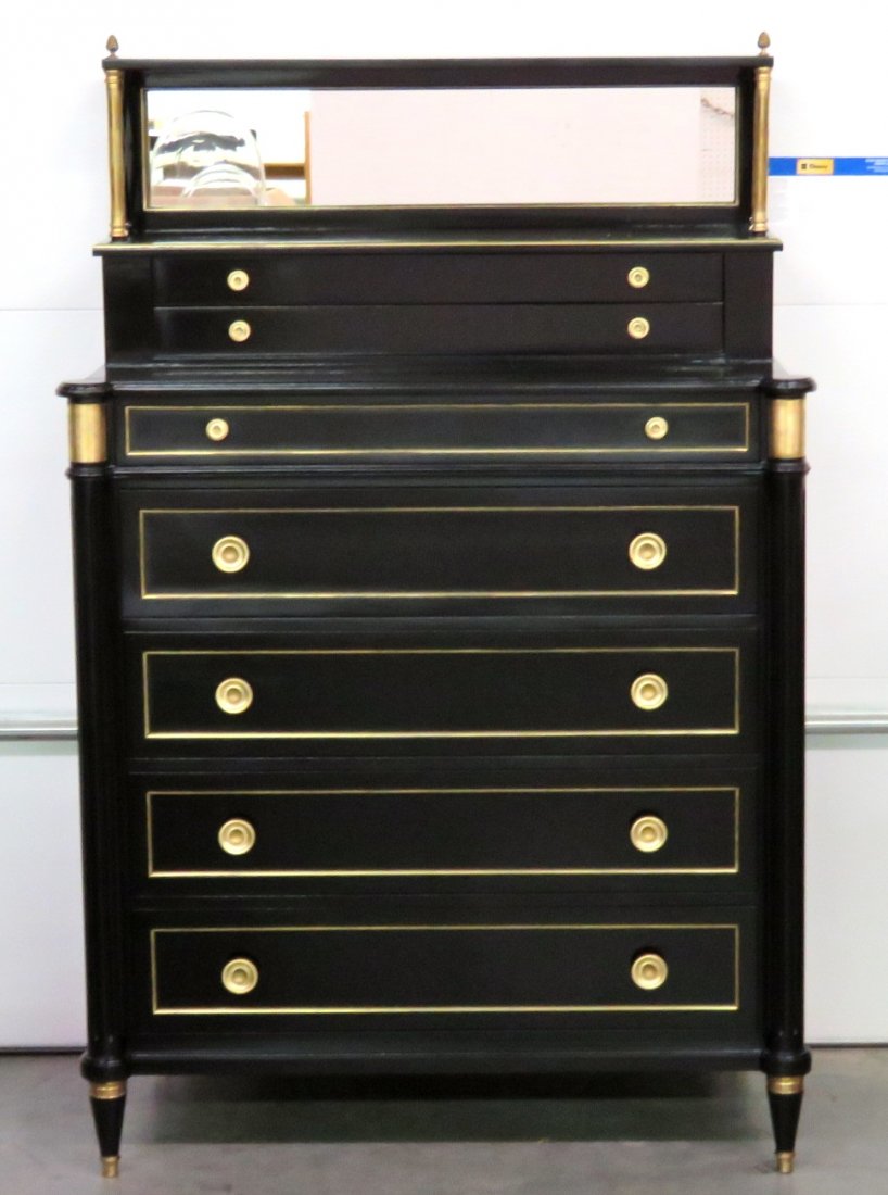 JANSEN STYLE BRONZE MOUNTED EBONIZED CHEST (1 of 5)