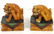 PAIR 14" CHINESE SANCAI GLAZE CERAMIC FOO DOGS