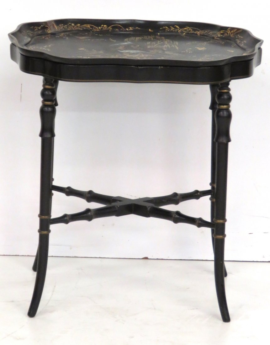 JENNENS & BETTRIDGE CHINOISERIE DECORATED TRAY TABLE (1 of 5)