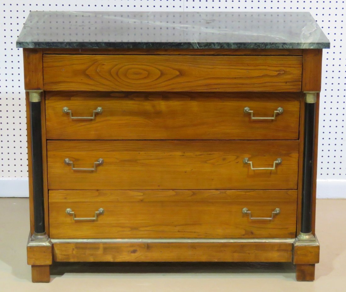 CUSTOM NEOCLASSICAL STYLE MARBLETOP COMMODE (1 of 8)