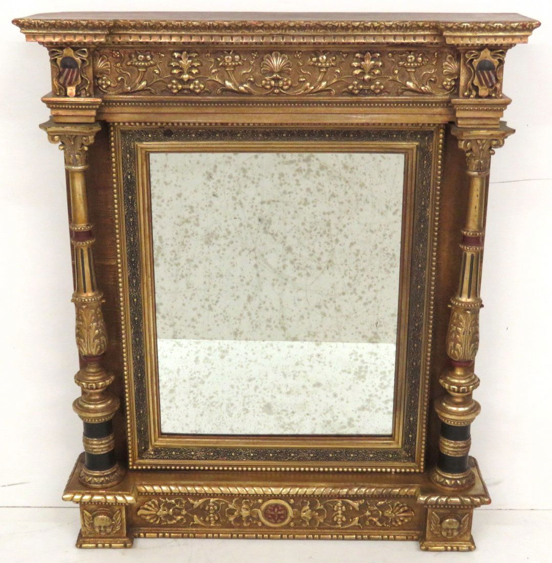 MAITLAND SMITH EMPIRE STYLE GILT FRAME MIRROR (1 of 6)