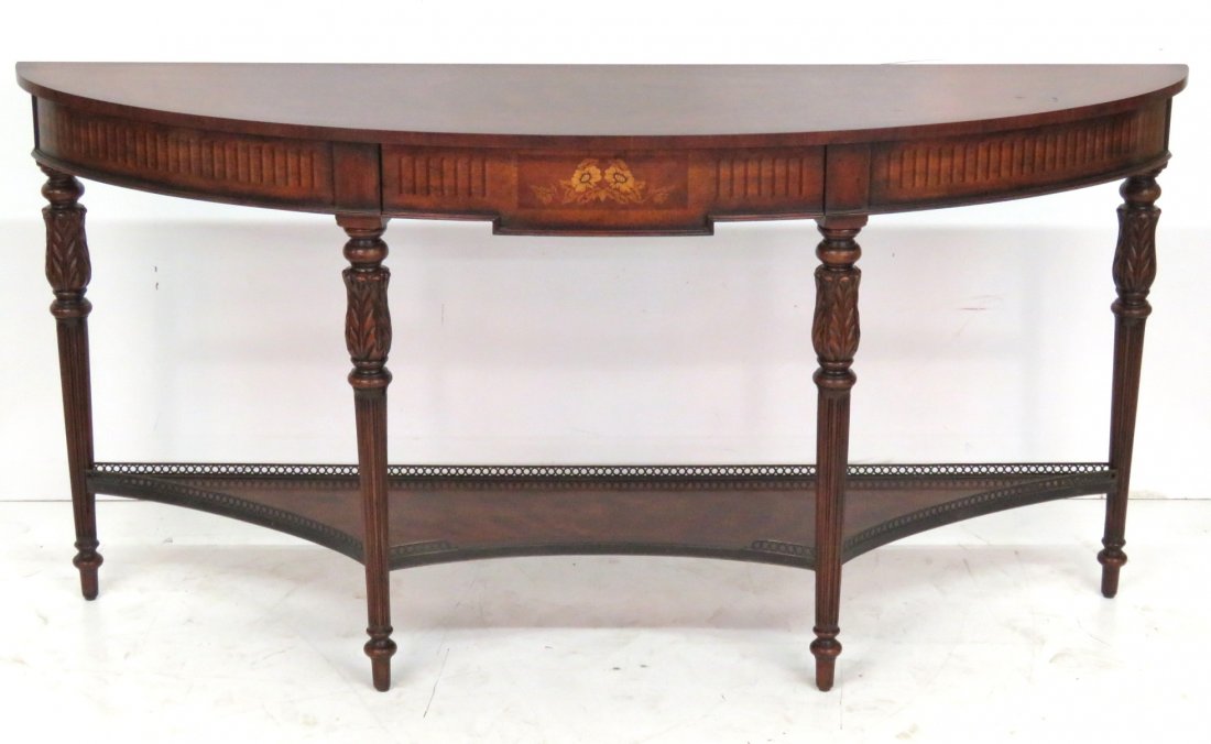 THEODORE ALEXANDER LOUIS XVI STYLE DEMILUNE CONSOLE (1 of 6)