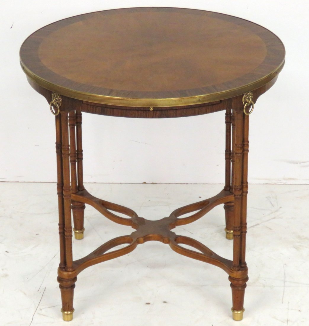 CUSTOM NEOCLASSICAL STYLE ROUND SIDE TABLE (1 of 5)