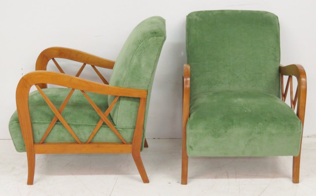 Pair PAOLO BUFFA STYLE ITALIAN MODERN LOUNGE CHAIRS (1 of 5)