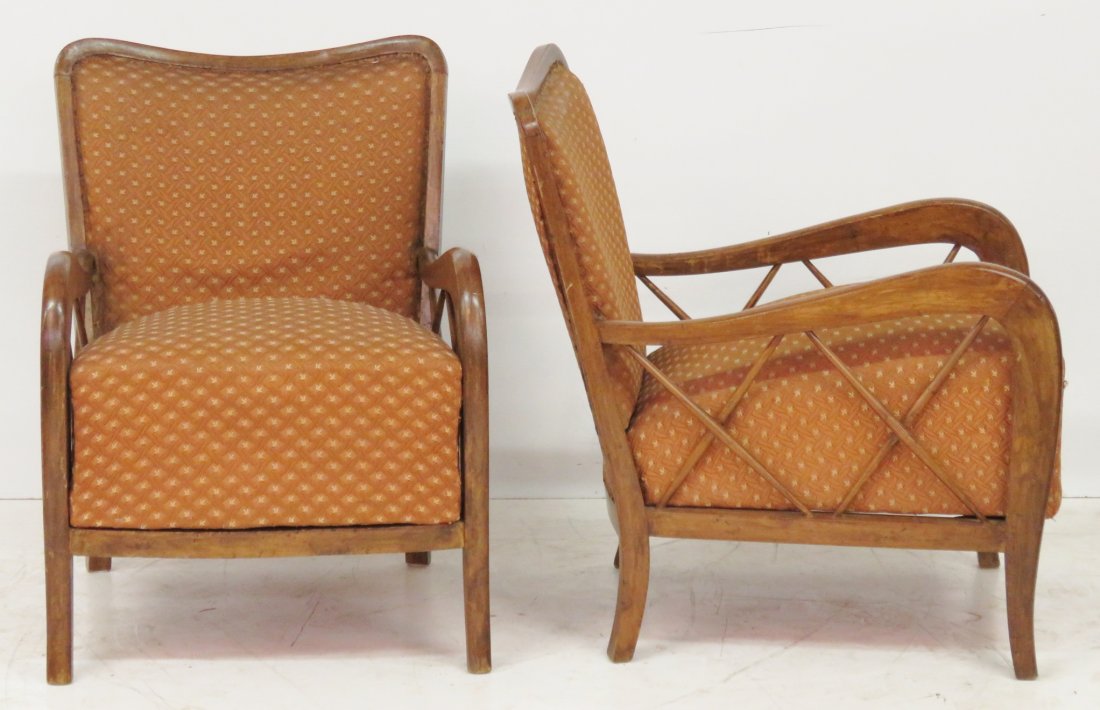 Pair PAOLO BUFFA STYLE ITALIAN MODERN LOUNGE CHAIRS (1 of 5)