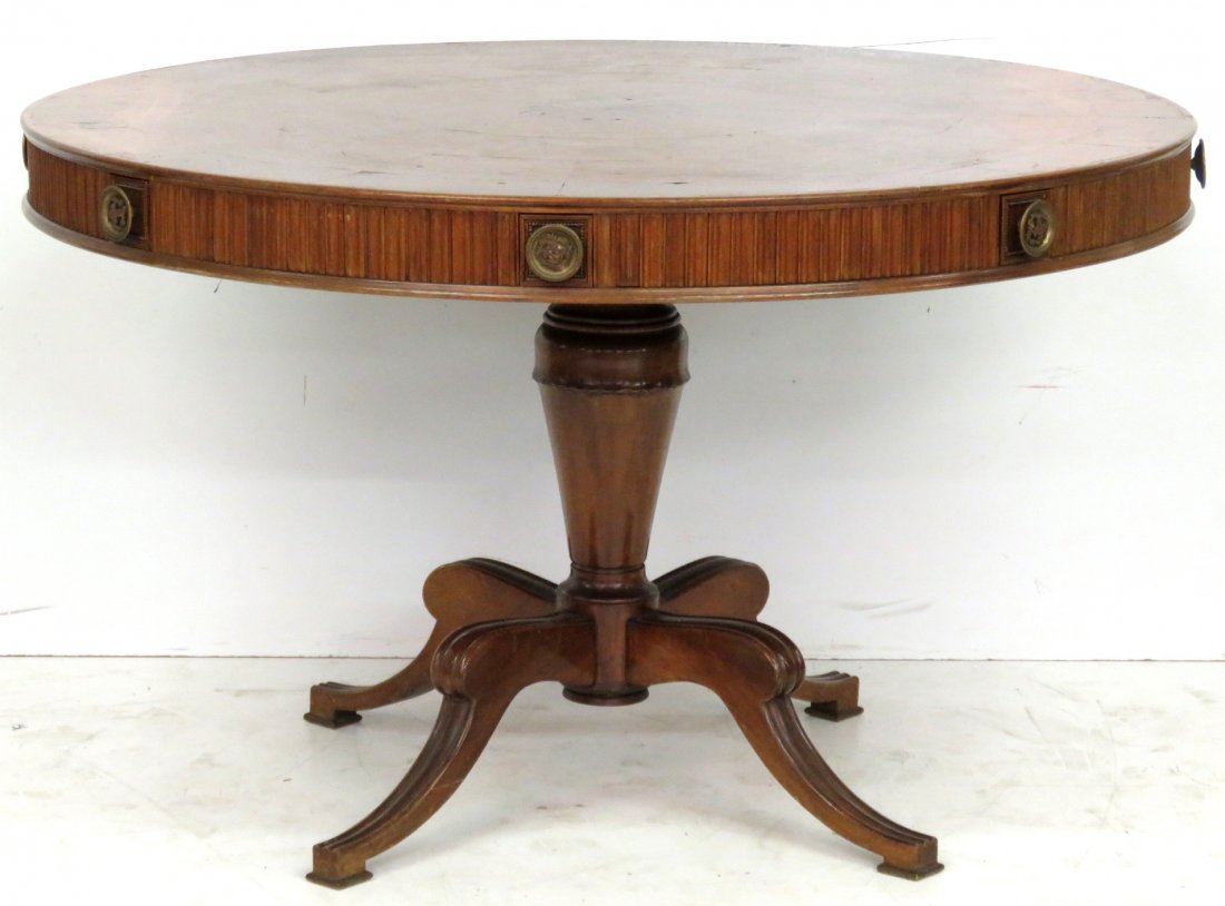 CONTINENTAL PEDESTAL BASE CENTER TABLE (1 of 8)