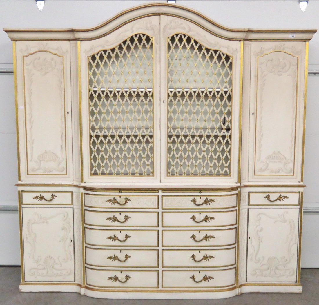 BEACON HILL CUSTOM PAINT DECORATED BREAKFRONT (1 of 5)