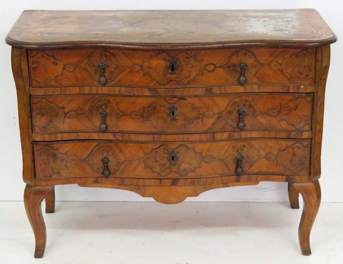 18th c. ITALIAN INLAID COMMODE (1 of 10)