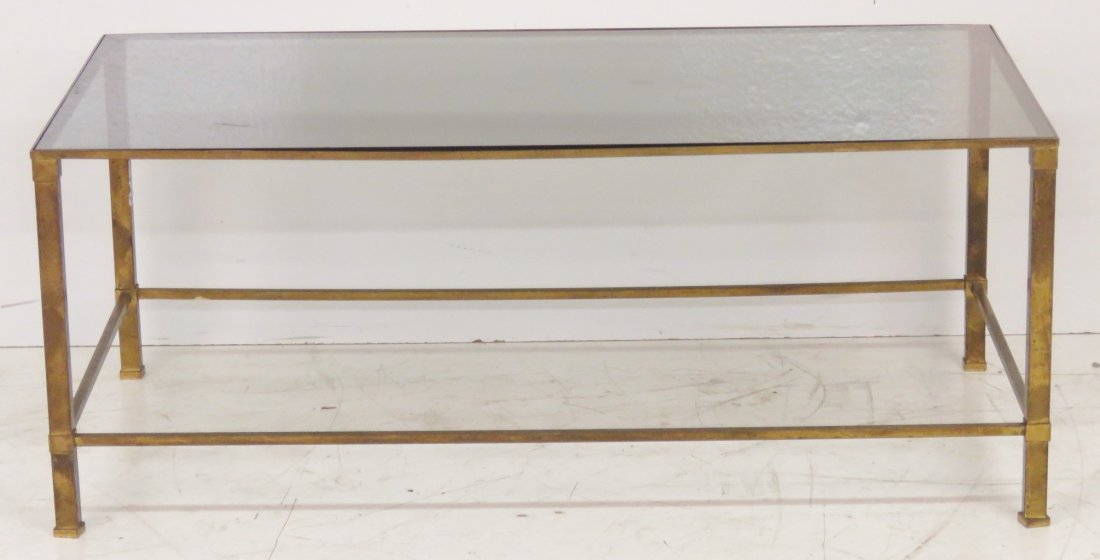 ITALIAN MODERN BRONZE GLASS COFFEE TABLE (1 of 3)