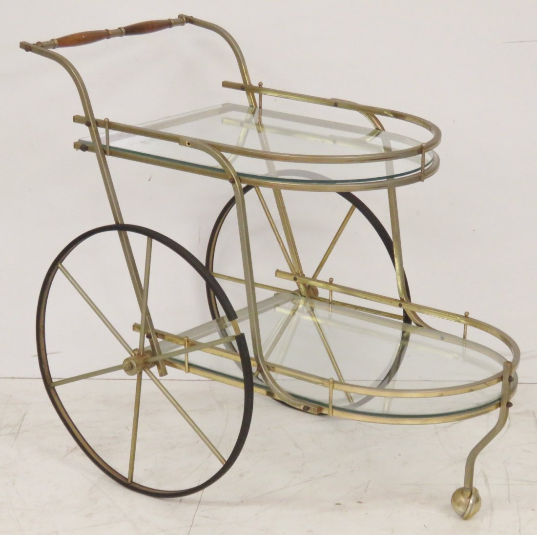 MID CENTURY BRASS BAR CART (1 of 4)