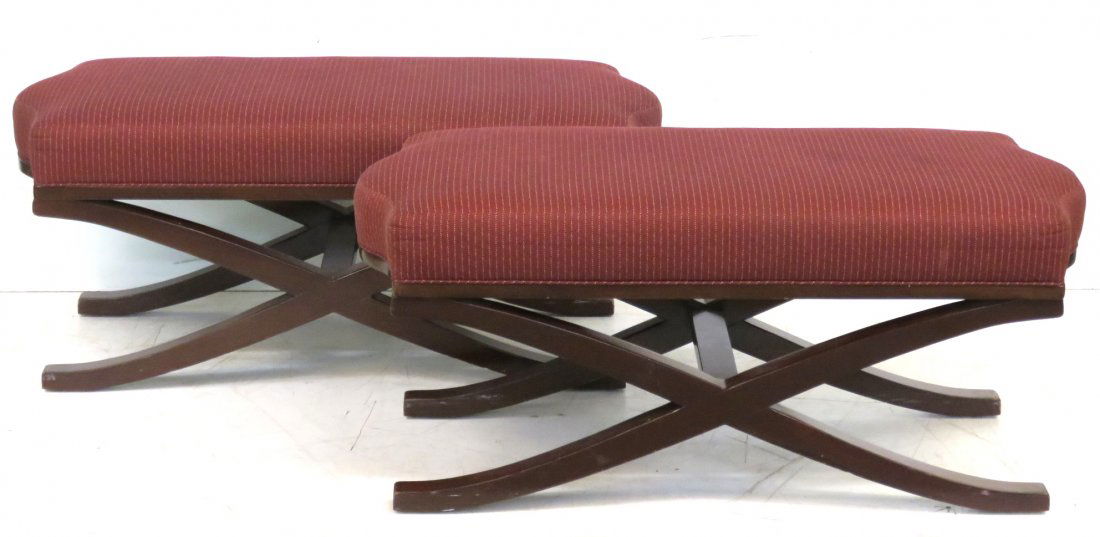 Pair REGENCY STYLE X BENCHES (1 of 3)