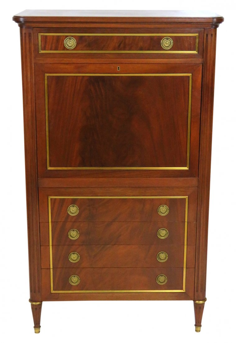 LOUIS XVI STYLE BRONZE MOUNTED ABBATANT DESK (1 of 4)