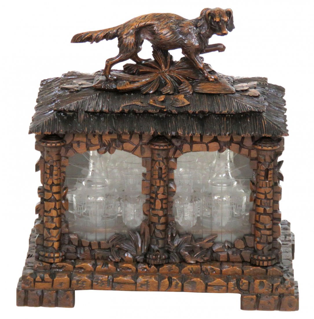 BLACK FOREST TANTALUS SET w/ GLASSWARE (1 of 8)