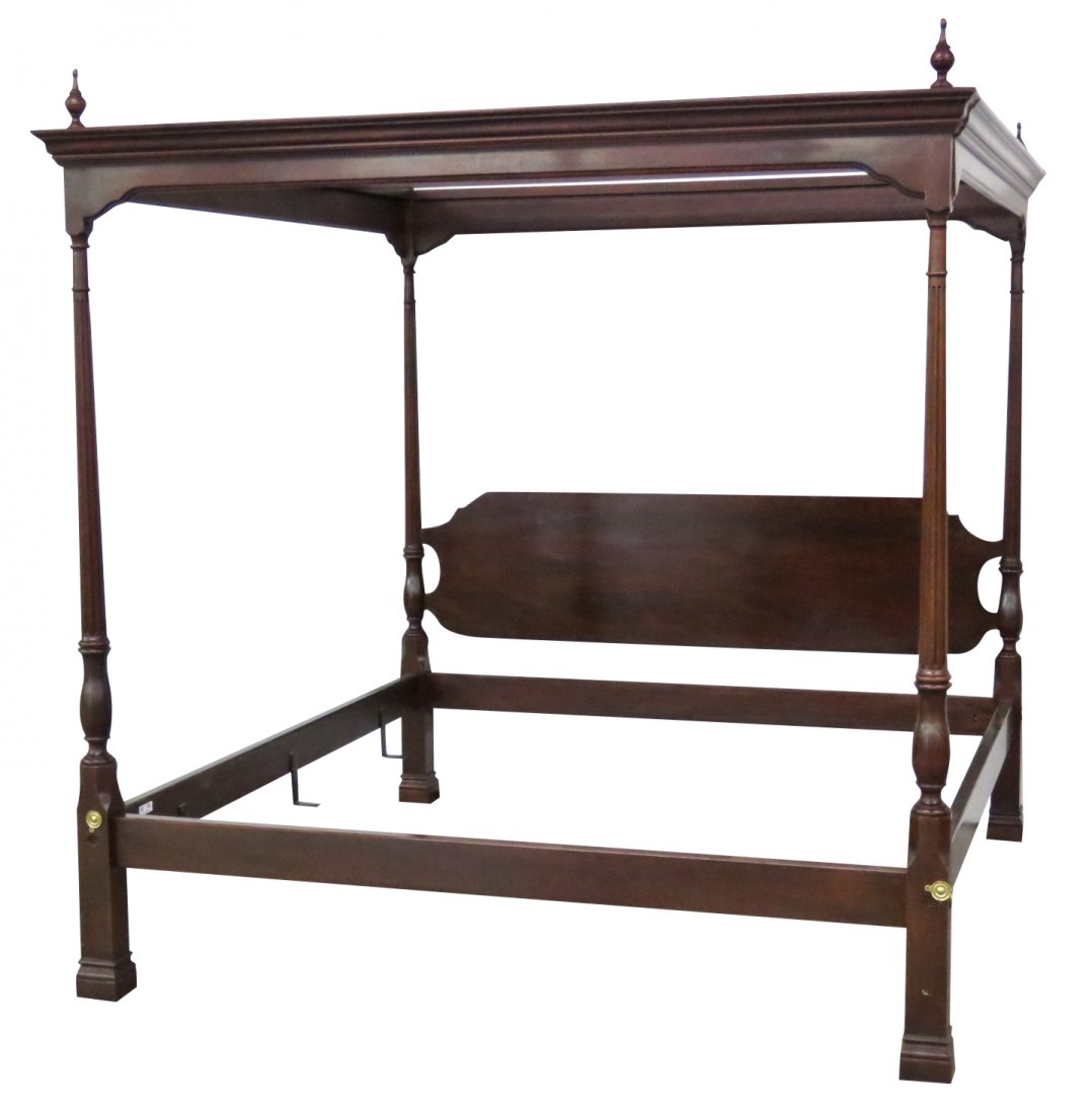 Stickley Mahogany King Size Canopy Bed