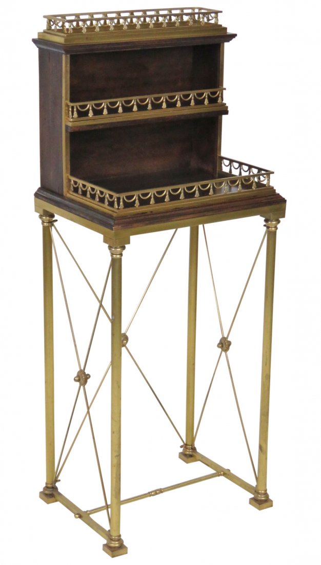 DIRECTOIRE STYLE BRONZE & MAHOGANY ETAGERE (1 of 6)