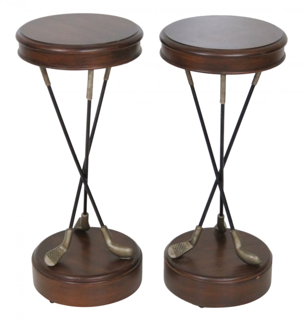 Pair GOLF CLUB SIDE TABLES (1 of 3)