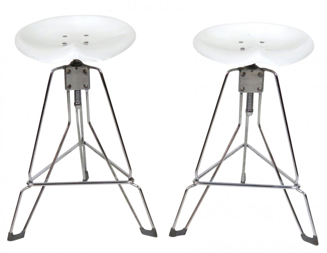 Pair FASU SASAMOTO ADJUSTABLE TASK STOOL (1 of 5)