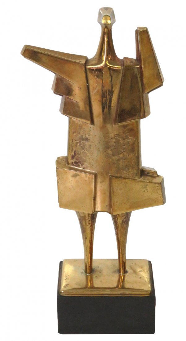 12 1/2" QUINTINO SEBASTIAO MODERN ABSTRACT BRONZE (1 of 5)