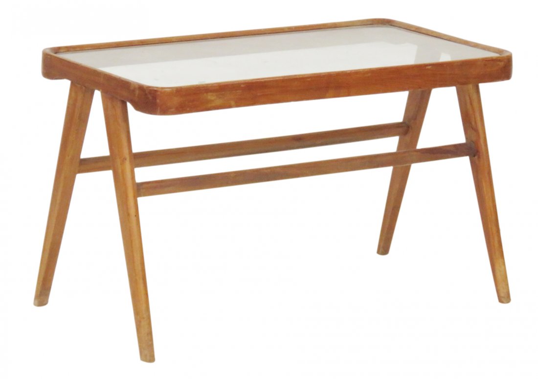 ITALIAN MODERN GLASSTOP SIDE TABLE (1 of 5)