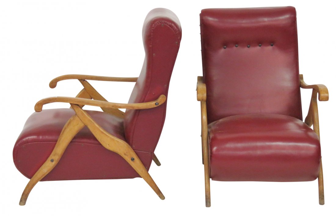 Pair ITALIAN MODERN LOUNGE CHAIRS (1 of 7)