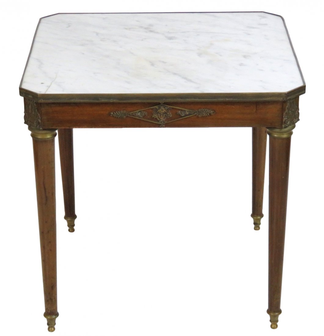 NEOCLASSICAL STYLE BRONZE MOUNTED MARBLETOP TABLE (1 of 6)
