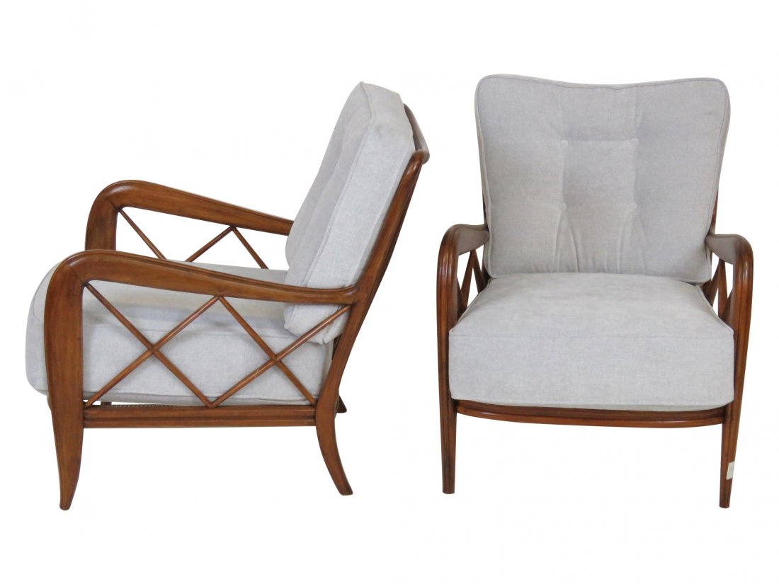 Pair PAOLO BUFFA STYLE LOUNGE CHAIRS (1 of 3)