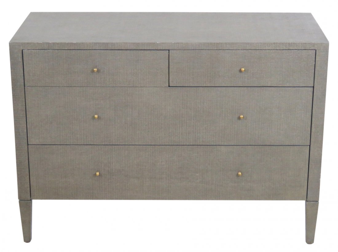 MODERN DESIGN GREY BURLAP CHEST (1 of 3)