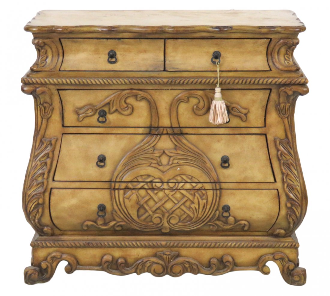 CREAM PAINTED BOMBE CHEST (1 of 4)