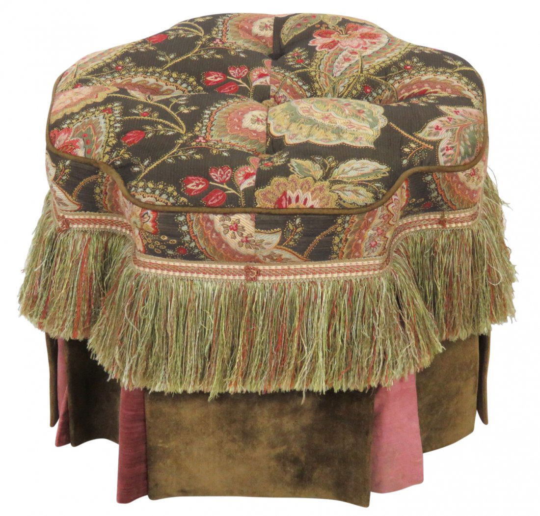 UPHOLSTERED DECORATOR OTTOMAN (1 of 3)