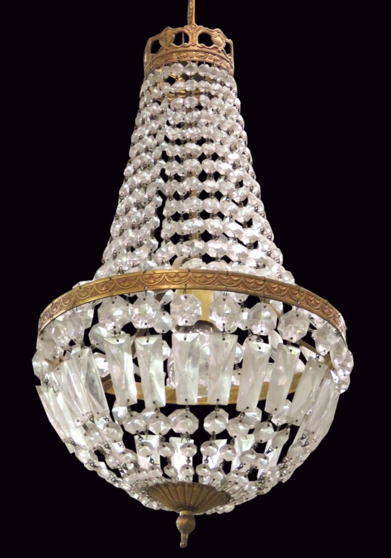 PETITE FRENCH EMPIRE STYLE CRYSTAL CHANDELIER (1 of 2)