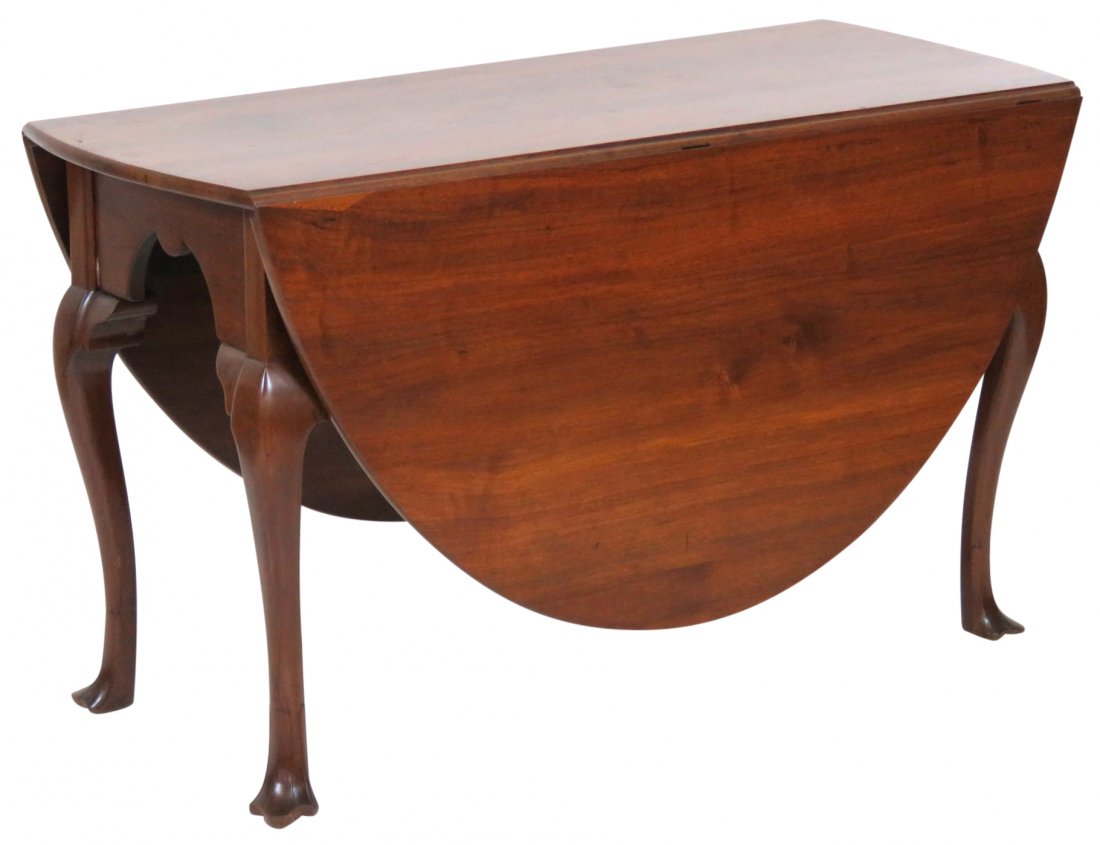 19th c. WALNUT DROPLEAF TABLE (1 of 5)