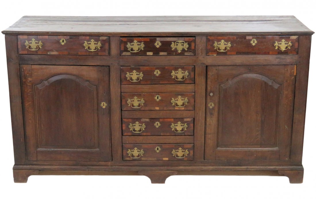 18th c. CONTINENTAL WALNUT SIDEBOARD (1 of 9)
