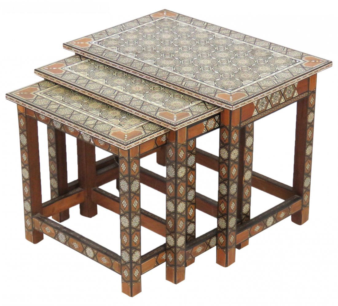MOORISH INLAID NESTING TABLES (1 of 3)