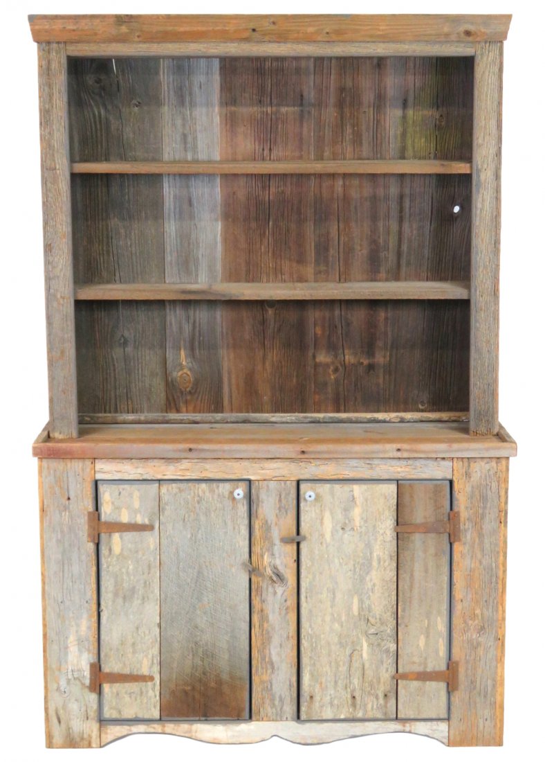 DISTRESSED PINE OPEN CUPBOARD (1 of 4)