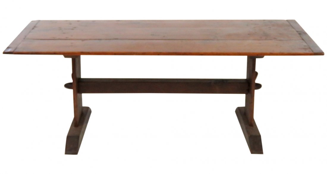 HANDMADE PINE TRESTLE TABLE (1 of 3)