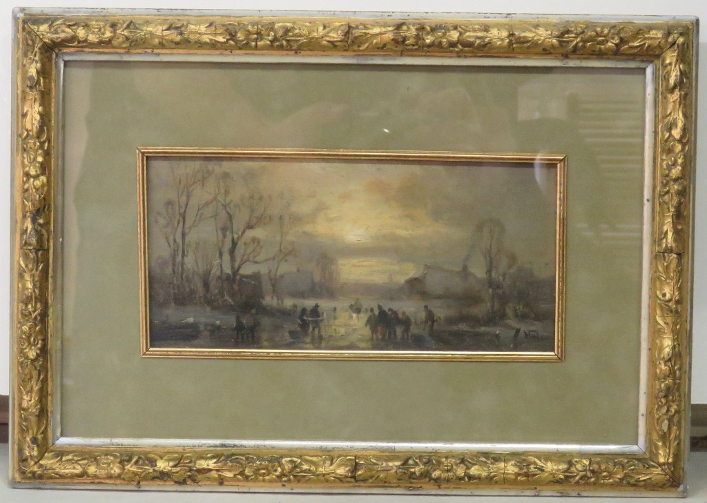 ADOLPH STADEMANN WINTER LANDSCAPE PAINTING (1 of 10)